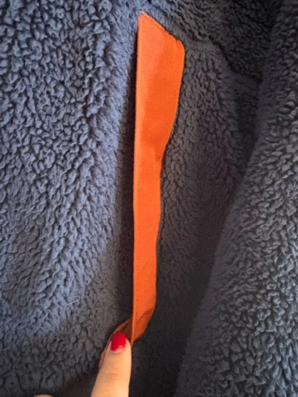 The North Face Campshire Hoodie in Navy and Orange, Size Medium